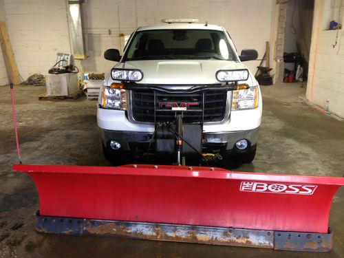 2008 gmc sierra sle 2500 hd 4x4 4wd extended cab truck with boss 8' snow plow
