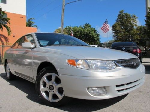 01 toyota solara sle v6 coupe leather sunroof 1-owner clean carfax low miles
