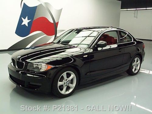 2011 bmw 128i coupe automatic red leather only 39k mi texas direct auto
