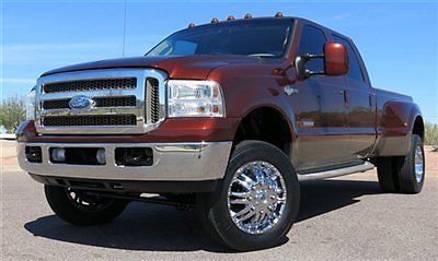 No reserve 2006 ford f350 king ranch diesel 4x4 crew dually long bed az clean!!!