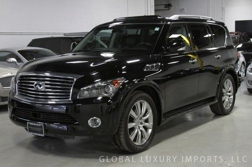 2012 infiniti qx56  awd/ loaded black/black deluxe/ technology/ theater