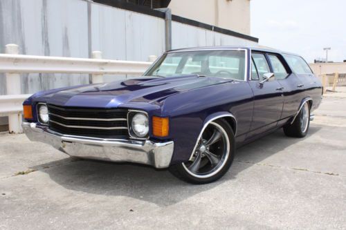Shop owned pro touring chevelle &#034;ss&#034; greenbriar wagon 396 auto air ps pb amazing