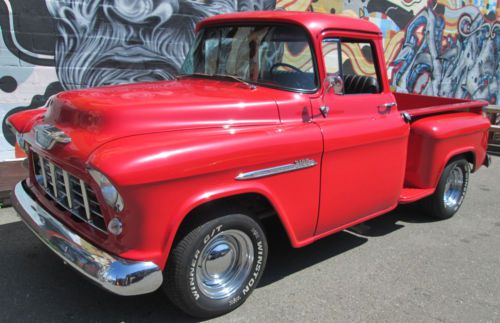 1955 chevy 3100 big window pickup - restored