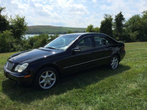2003 mercedes benz c240, black on black, new tires, looks and runs great!