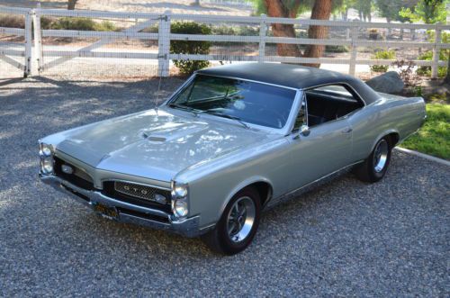 1967 pontiac gto, calif since new, &#034;black plate&#034;, matching numbers, restored!