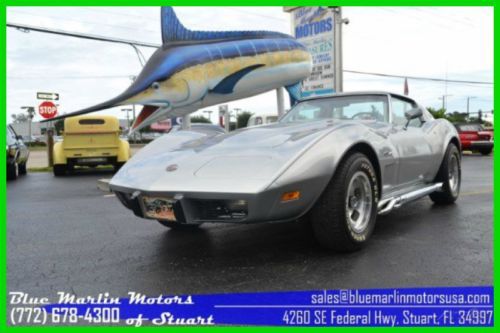 1975 used manual 4 speed v8 l82 vette t-tops leather ps pb pw ac loaded