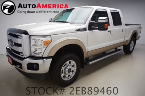 2012 ford super duty f-250 srw lariat 4x4 21k low mi rear cam heated cooled seat