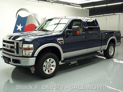 2008 ford f-250 lariat crew diesel 4x4 htd leather 36k! texas direct auto