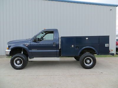 02 f250 (7.3) lifted power-stroke 4wd banks new-tire service utility bed carafx