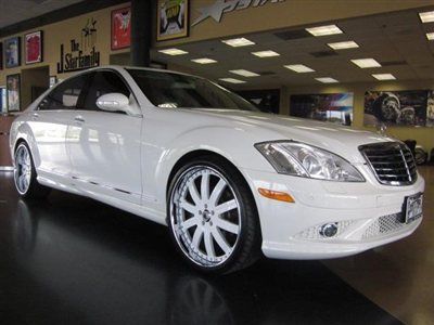 2008 mercedes benz s550 white 22 inch asanti wheels immaculate throughout
