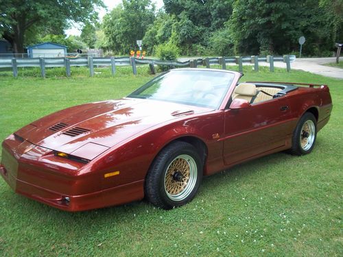 1987 pontiac gta trans am convertible, firethorn red