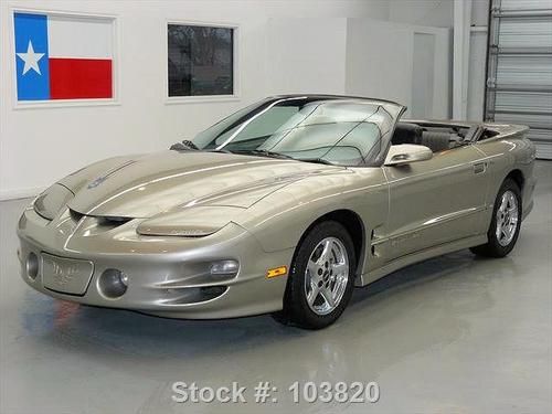 2002 pontiac trans am convertible auto leather only 36k texas direct auto