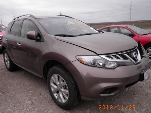 2013 nissan murano awd sv salvage repairable fix and save repair no reserve wow!