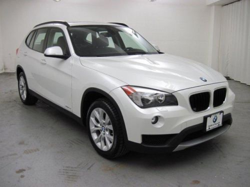 2014 bmw x1 mineral white/black leather 3k cold weather,premium - new car rates!
