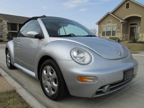 2003 vw 55k miles convertible gls auto leather htd seats low mileage texas bug