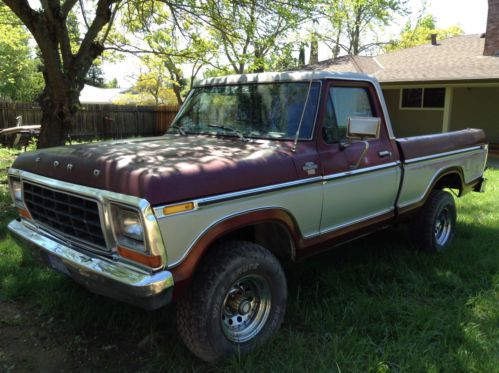 Red 1979 4x4 ford xlt ranger with excellent body and trim