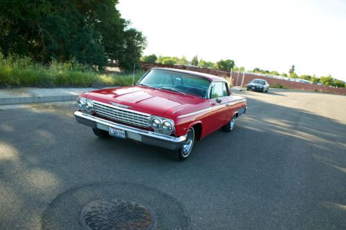 1962 chevrolet impala 283 v8 auto coupe red power windows steering brakes l@@k