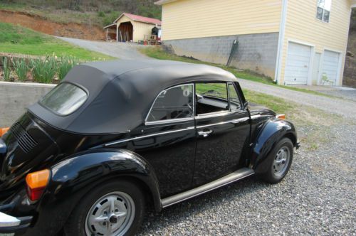 1979 Restored VW Convertible Bug Black on Black, Original Paperwork, US $12,500.00, image 3