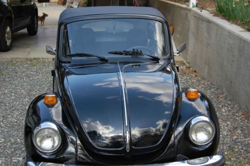 1979 Restored VW Convertible Bug Black on Black, Original Paperwork, US $12,500.00, image 4