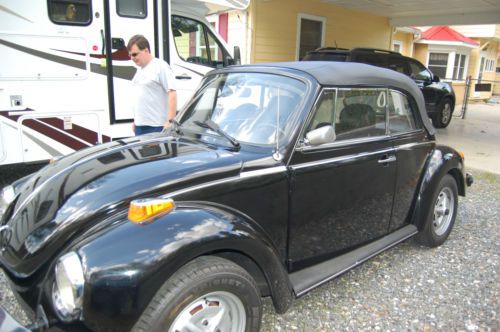 1979 Restored VW Convertible Bug Black on Black, Original Paperwork, US $12,500.00, image 5