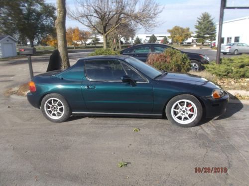 Vtec, b16a2, cypress green, rota, targa top,