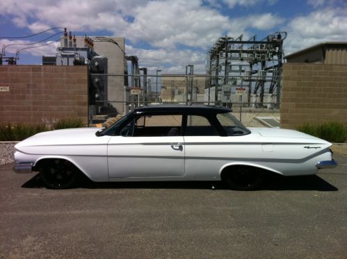 1961 chevy impala biscayne! bagged, air ride, stroker, matt white, bad a$$$!