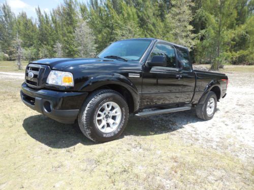 Black 2011 ford ranger sport 4x4 supercab xlt package 4 door 24 pics and video