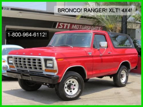 1978 ford bronco ranger xlt 4x4 one owner original unmolested auto factory a/c