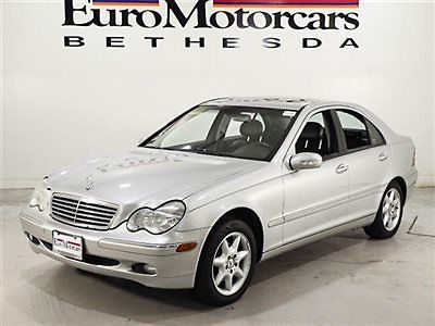 One owner silver black leather low mileage sedan c class 04 03 01 c320 c230 used