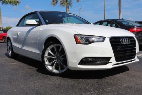 13 a5 cabriolet, premium plus, white with brown top, we finance! free shipping!