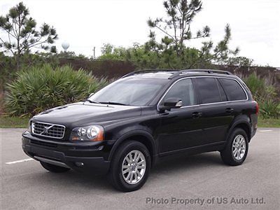 Volvo xc90 clean carfax dealer serviced florida suv blis sensors tv&#039;s 3rd row