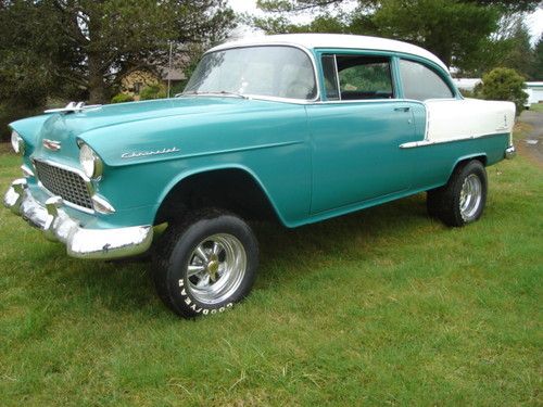 1955 chevy 2dr. post, gasser, time capsule, vintage, straight axled in 1970