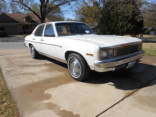 1979 chevrolet nova grandma 64k low miles white ac-auto terrific original