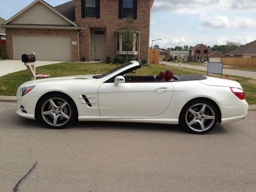 2013 mercedes sl550 diamond white/red loaded!! $121,500 msrp wow!