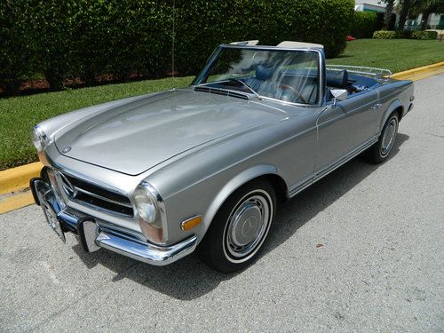 1970 mercedes benz 280sl pagoda 2 tops air conditioning a/c automatic trans wow