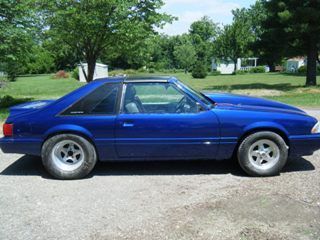 1987 lx mustang - sonic blue