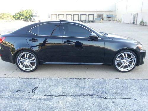 2007 lexus is250 sunroof, leather, chrome wheels, rwd, hid, clean, no accidents