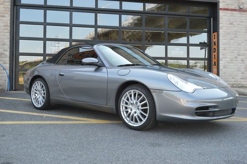 2002 porsche 911 996  carrera 4 cabriolet gray