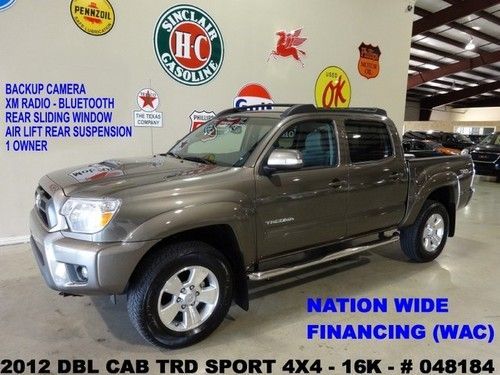 12 tacoma double cab trd sport 4x4,back-up cam,b/t,air lift sus,16k,we finance!