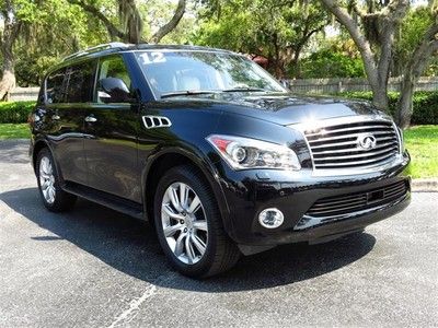 2012 infiniti qx56 deluxe touring package cooled seats rear dvd  sunroof, navi