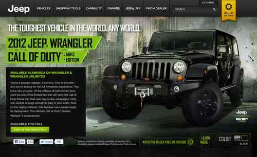 Jeep unlimited call of duty mw3