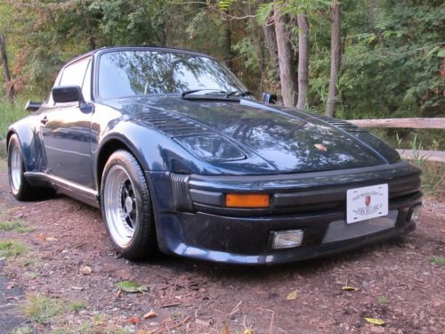 1980 porsche 911 ... turbo look ... slantnose ... wide body ... targa top