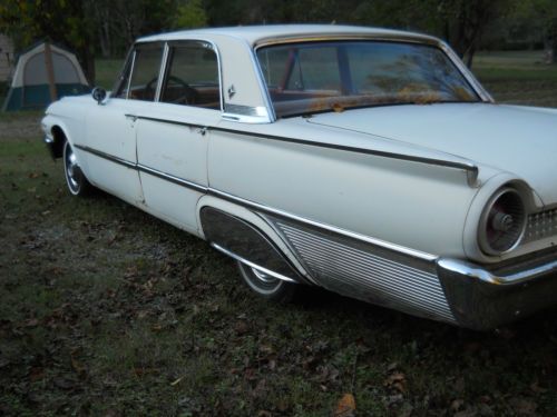1961 ford galaxie, 4-door,hard top, 6 cylinder, 3 speed, white with red interior
