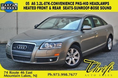 05  a6 3.2l-87k-convenience pkg-heated front &amp; rear  seats-sunroof-bose sound