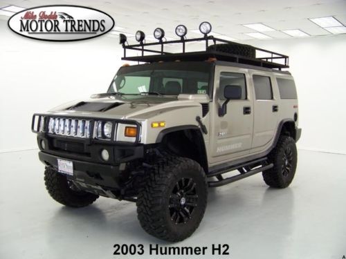 4x4 lifted 38&#034; mud tires custom wheels safari rack bose sound 2003 hummer h2 58k