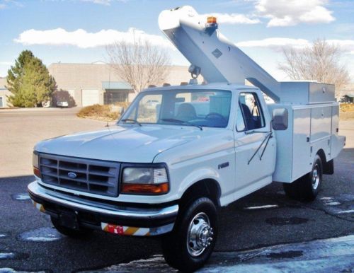 1997 ford f450 sd bucket truck 37&#039; insulated bucket low miles