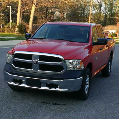 Almost new red 2013 ram 1500 crew cab 4x4 pickup truck one owner under 500 miles