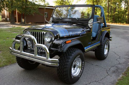 1979 jeep cj renegade * black &amp; blue * restored * 401 v8 * ps * pb * nice jeep