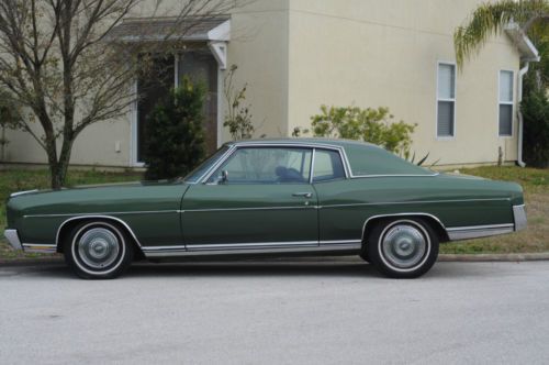 1970 chevrolet monte carlo, green on green, cold a/c, power disc brakes