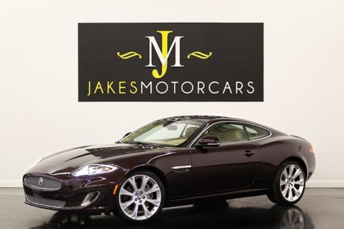 2013 jaguar xk coupe, bordeaux metallic on tan, only 3k miles, 1-owner, pristine
